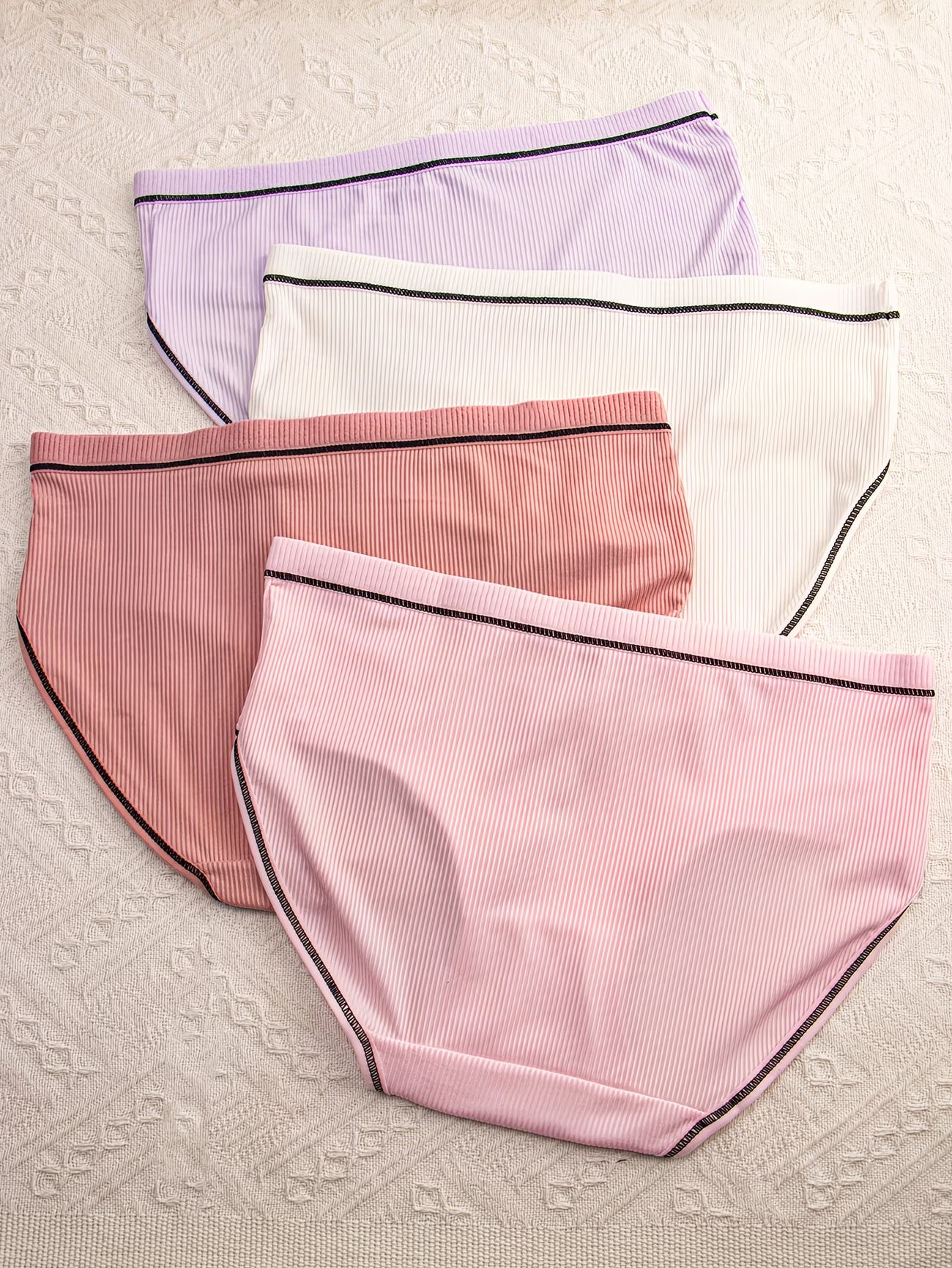 Luxury Ribbed Cotton Women Panties – Soft Breathable Everyday Comfort Underwea