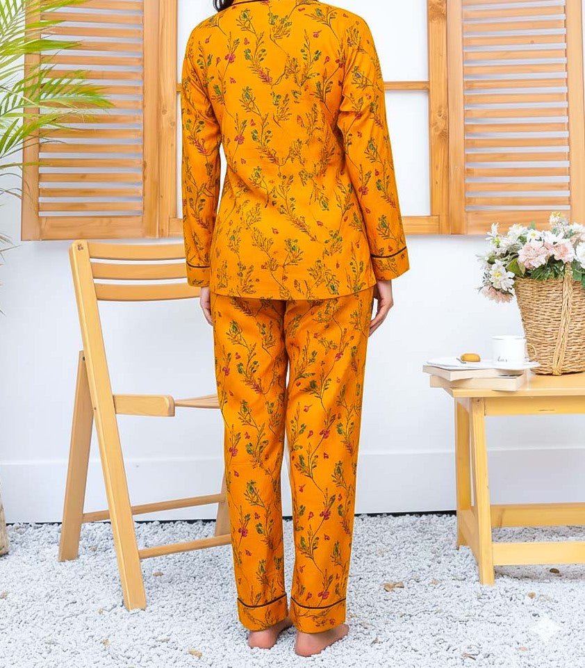 Imported Linen Printed PJ Set – Premium Soft Nightwear - Femora Store