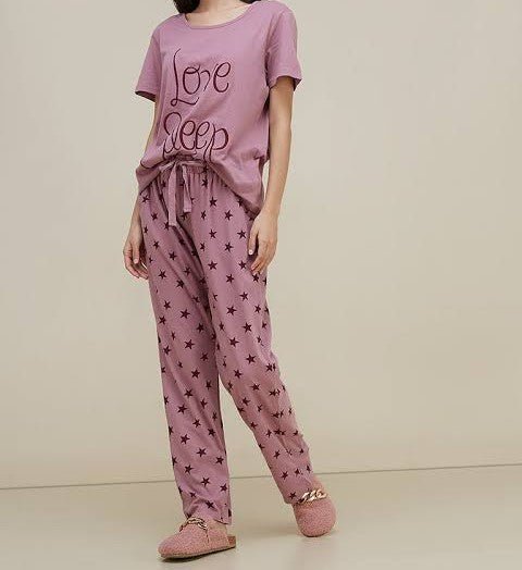 Printed Night Suit Set – Soft T-Shirt & Pajama Sleepwear - Femora Store